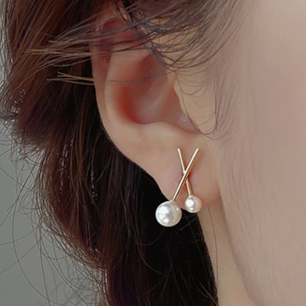 🌷New🌷 Fashionable Pearl Decor Stud Earrings
